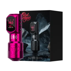 DM New Red-Dragon Wireless Tattoo Machine LED LargeScreen Customized Motor Wireless Tattoo Power Tattoo Gun For Permanent Makeup